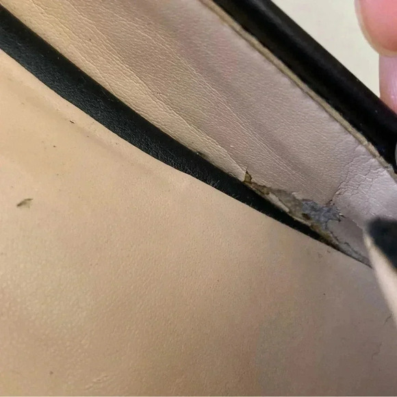 Aldo women's black leather point toe‎ slip on flats size 8 - Picture 9 of 16